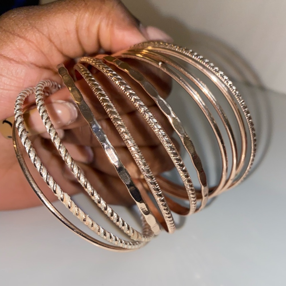 11 Rose Gold Bangels!!!